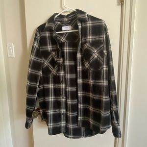 TNA plaid oversized shirt size small